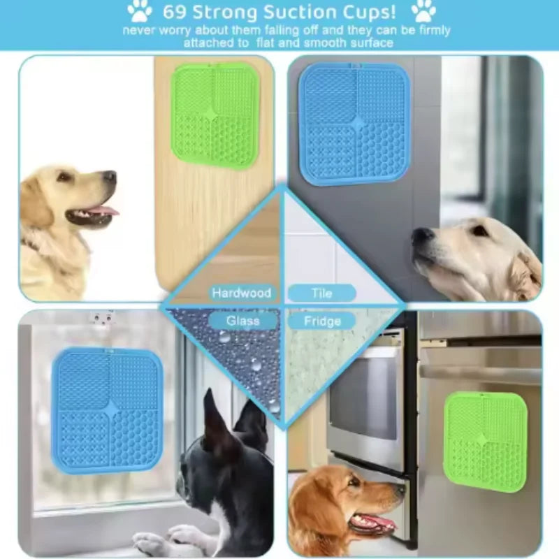 Petopotamus Slow Feeder Lick Mat — Anxiety Relief & Enrichment for Dogs & Cats